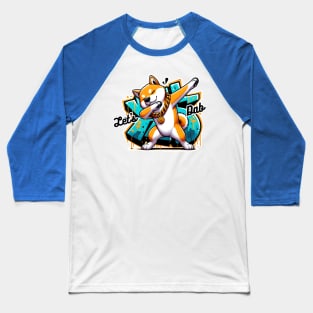 Urban Pup Vibes: Dabbing Dog Baseball T-Shirt